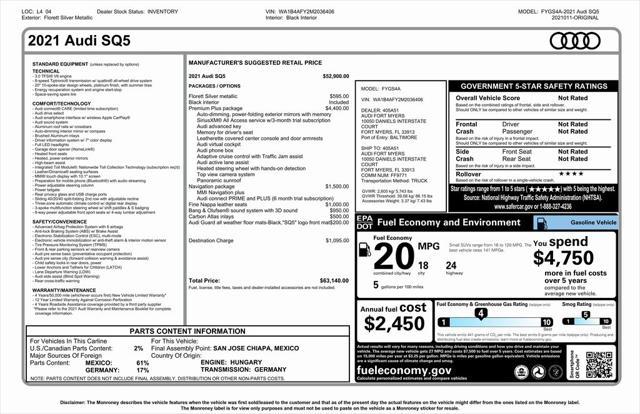 used 2021 Audi SQ5 car, priced at $38,900