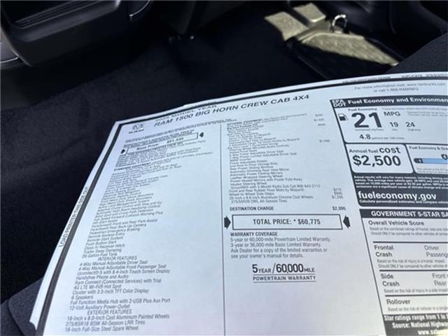 new 2025 Ram 1500 car, priced at $50,222