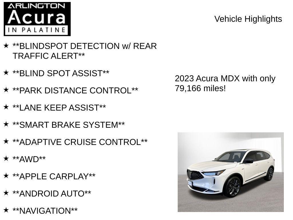 used 2023 Acura MDX car, priced at $38,396