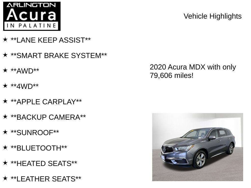 used 2020 Acura MDX car, priced at $24,353