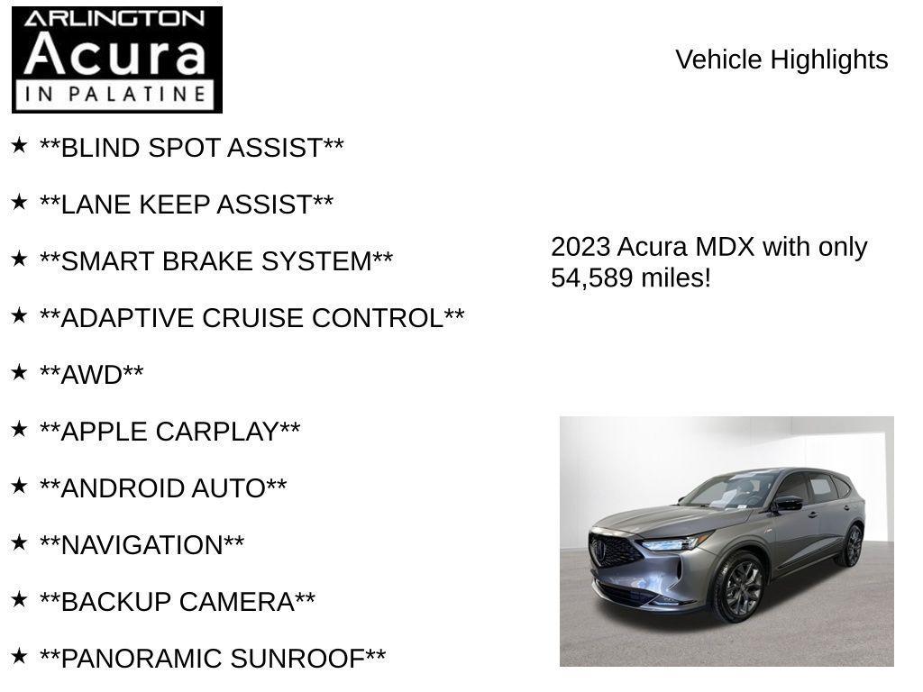 used 2023 Acura MDX car, priced at $38,995