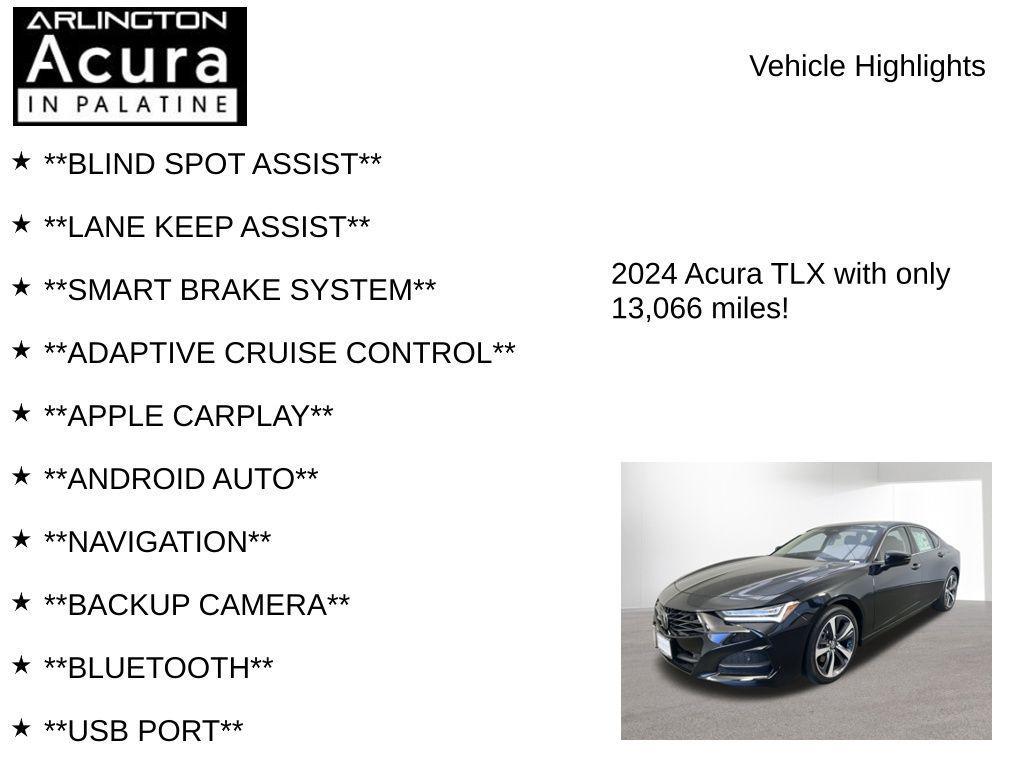 used 2024 Acura TLX car, priced at $37,495