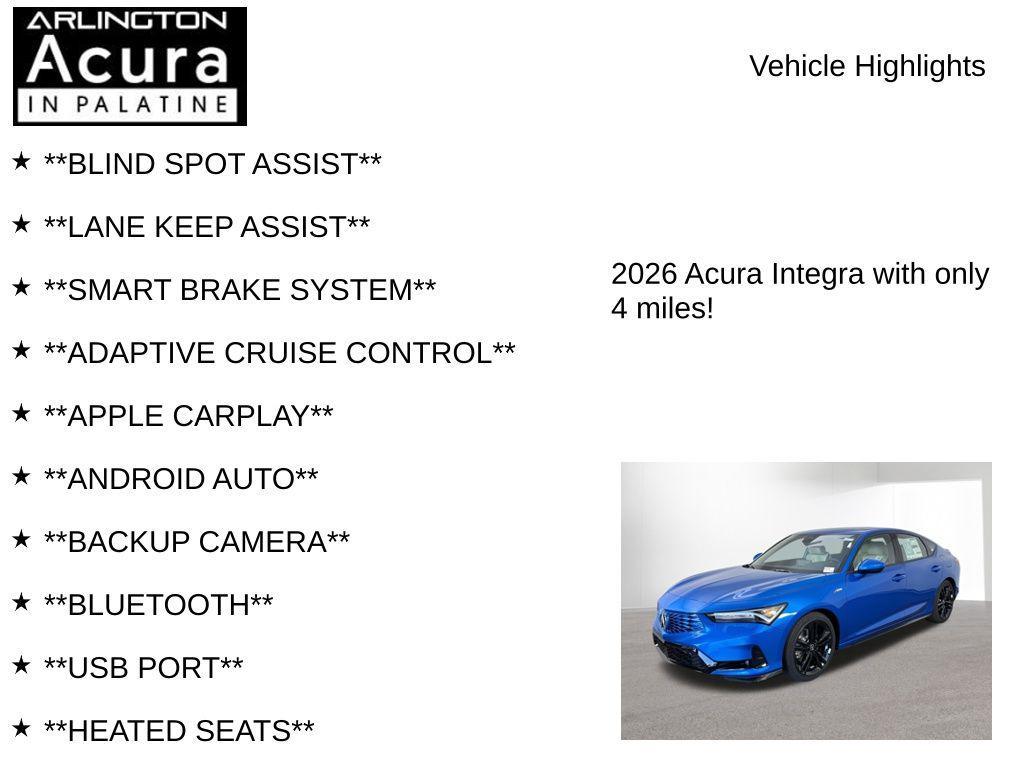new 2026 Acura Integra car, priced at $37,745