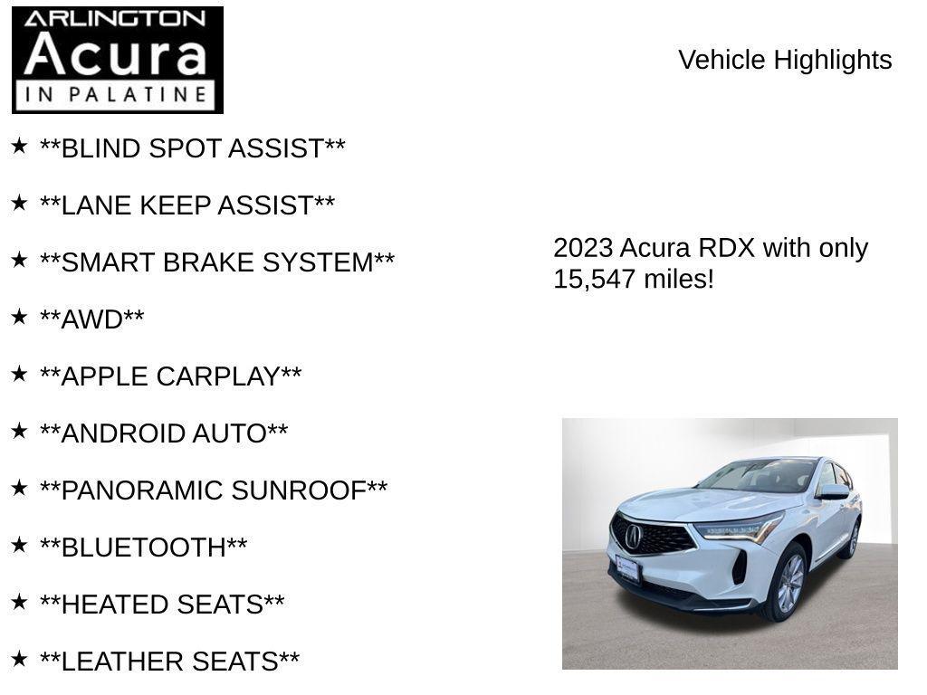 used 2023 Acura RDX car, priced at $36,495
