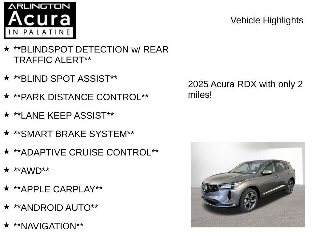 new 2025 Acura RDX car, priced at $49,250