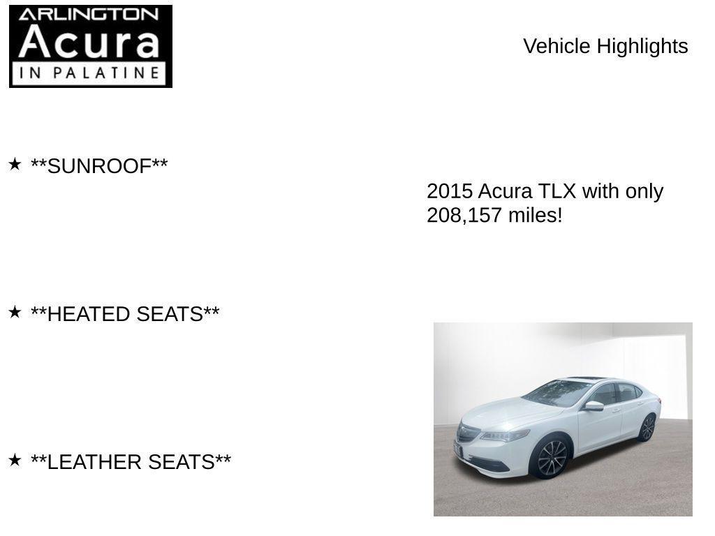 used 2015 Acura TLX car, priced at $7,495