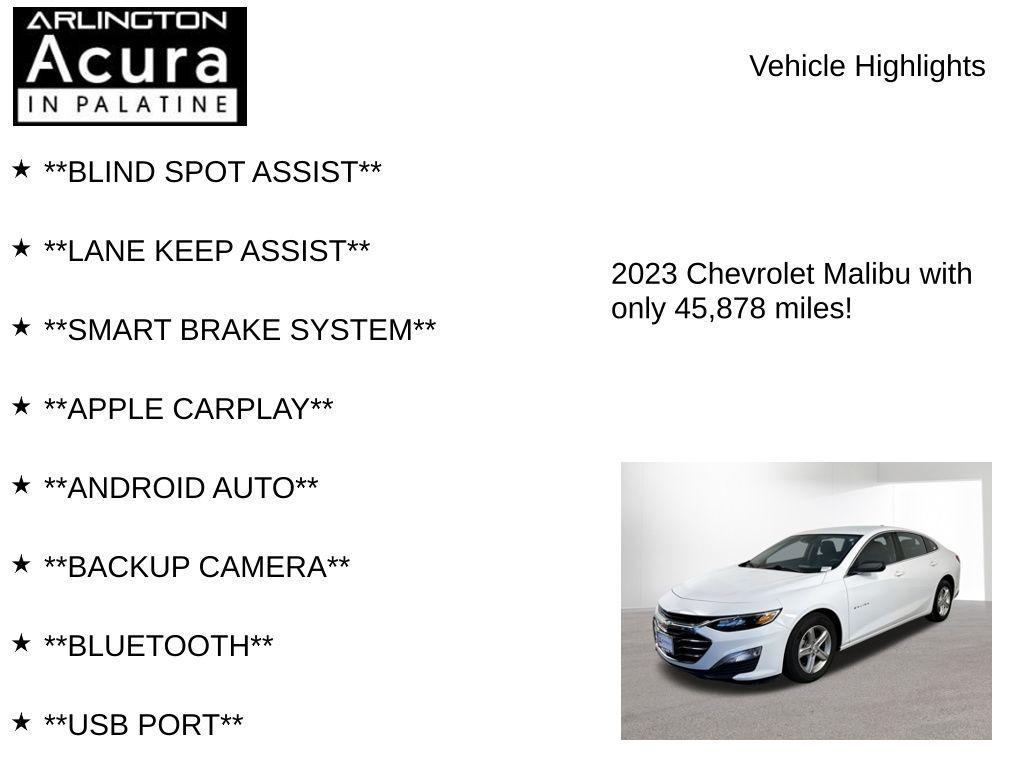 used 2023 Chevrolet Malibu car, priced at $16,895