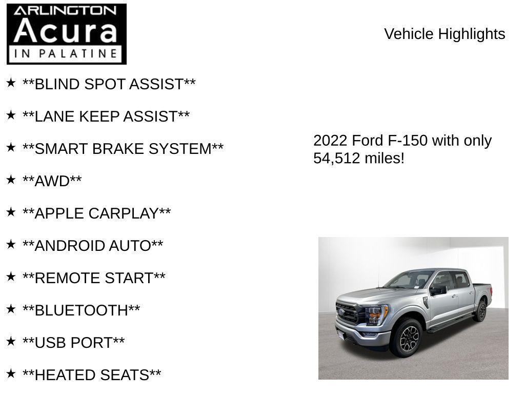 used 2022 Ford F-150 car, priced at $35,850