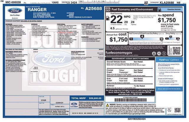 used 2019 Ford Ranger car, priced at $29,993