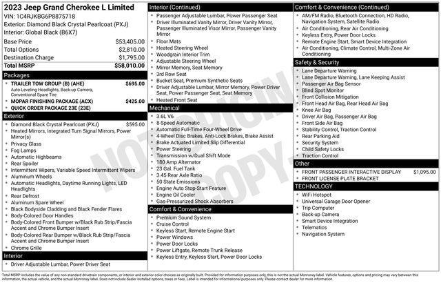 used 2023 Jeep Grand Cherokee L car, priced at $35,209