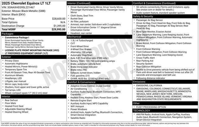 used 2025 Chevrolet Equinox car, priced at $25,237