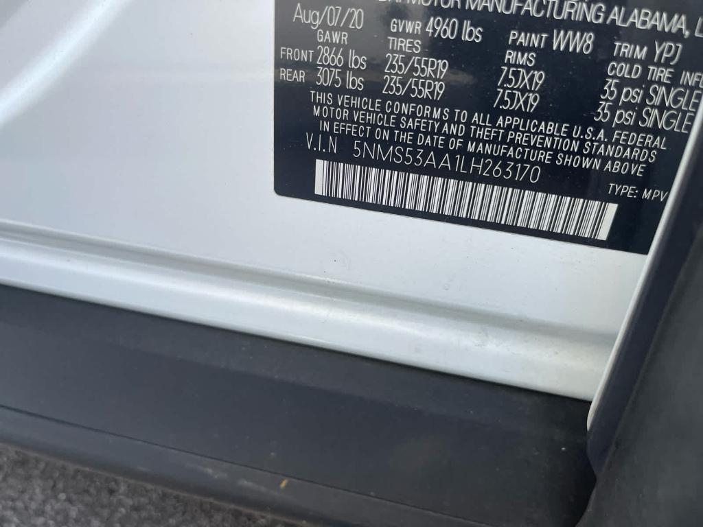 used 2020 Hyundai Santa Fe car, priced at $20,931