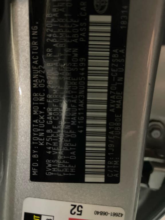 used 2022 Toyota Camry car, priced at $24,200