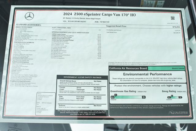 new 2024 Mercedes-Benz Sprinter 2500 car, priced at $85,086