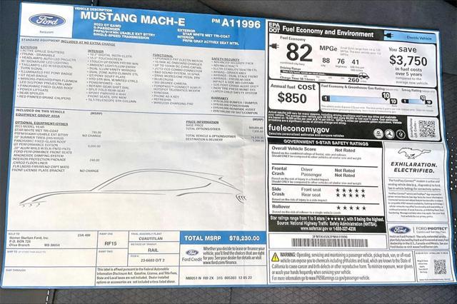 new 2023 Ford Mustang Mach-E car, priced at $72,730