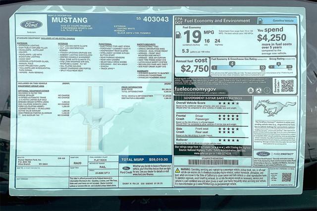 new 2025 Ford Mustang car, priced at $59,010