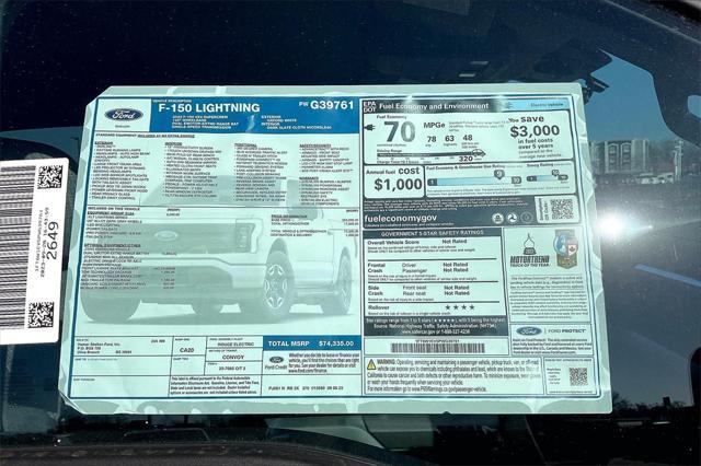 new 2023 Ford F-150 Lightning car, priced at $71,845