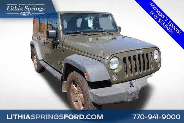 used 2015 Jeep Wrangler Unlimited car, priced at $13,599