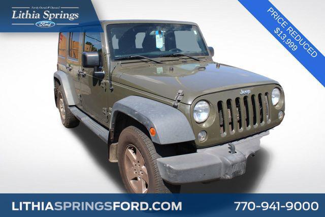 used 2015 Jeep Wrangler Unlimited car, priced at $13,999