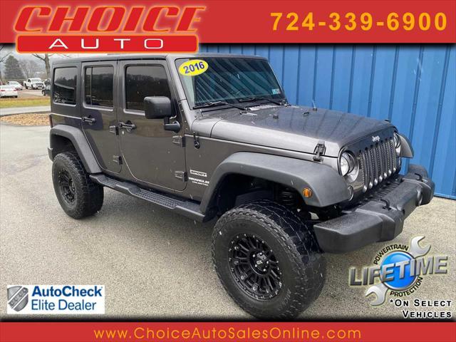 used 2016 Jeep Wrangler Unlimited car, priced at $17,876