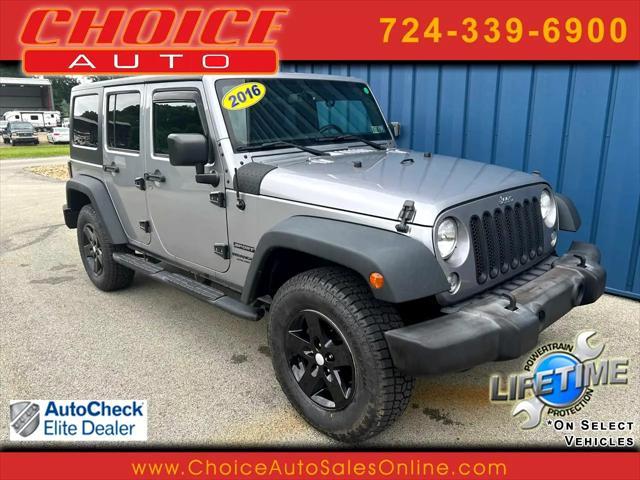 used 2016 Jeep Wrangler Unlimited car, priced at $18,950