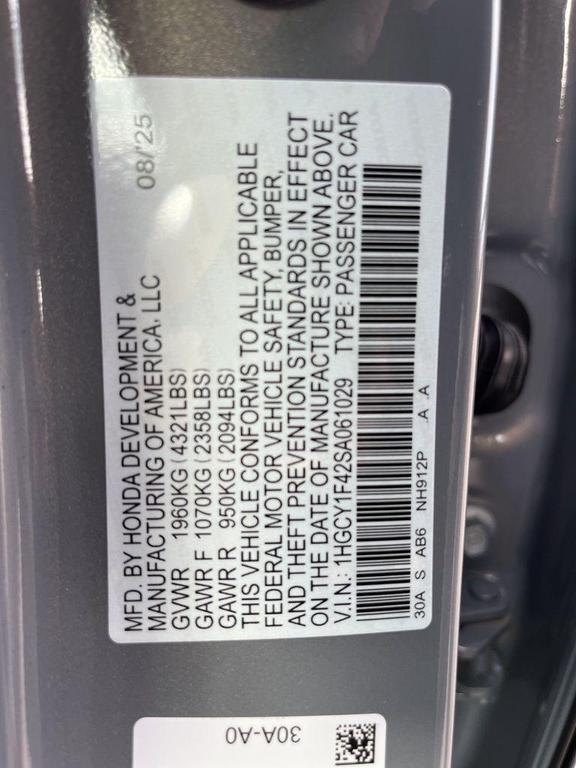 new 2025 Honda Accord car, priced at $32,165