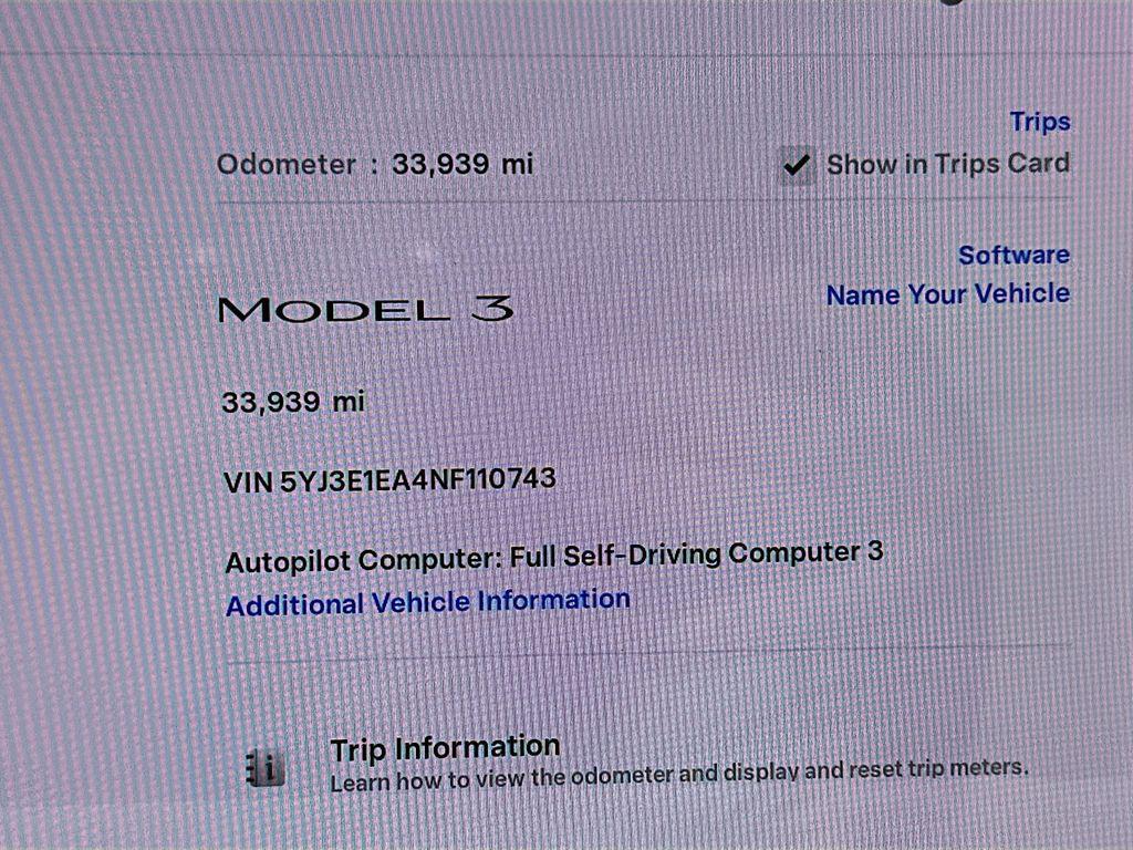 used 2022 Tesla Model 3 car, priced at $26,500