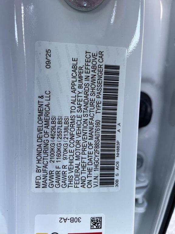 new 2025 Honda Accord Hybrid car, priced at $40,950