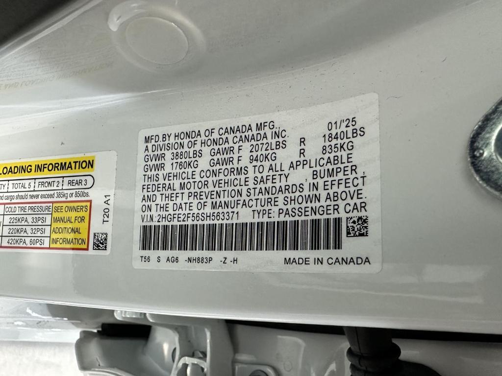 used 2025 Honda Civic car, priced at $24,995