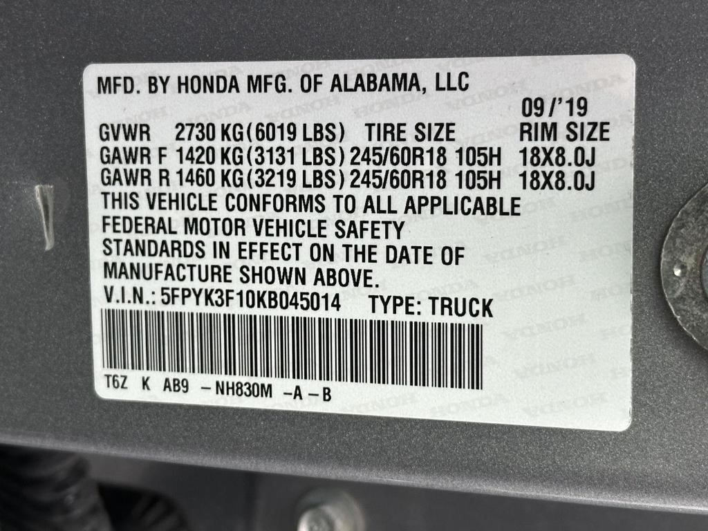 used 2019 Honda Ridgeline car, priced at $23,295