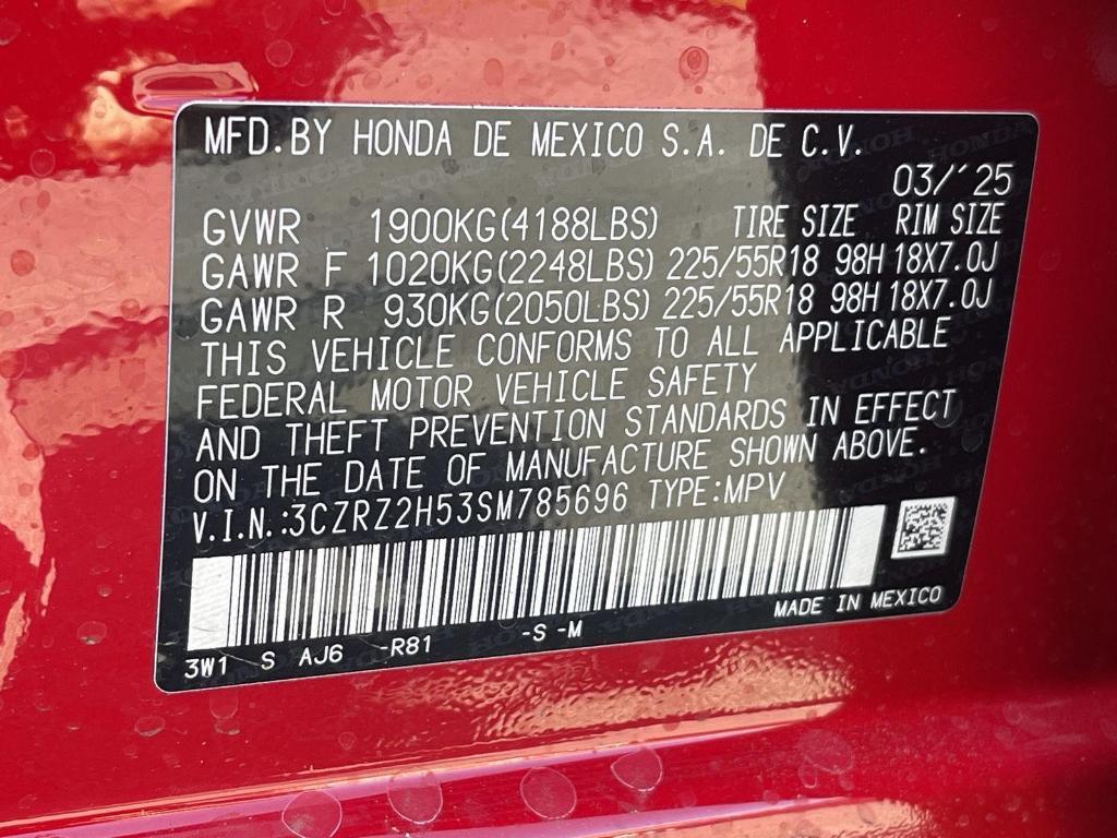 new 2025 Honda HR-V car, priced at $30,395