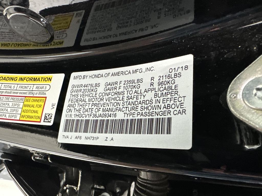 used 2018 Honda Accord car, priced at $19,895