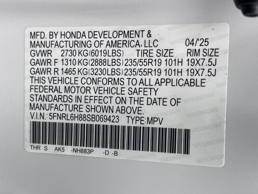 new 2025 Honda Odyssey car, priced at $48,815