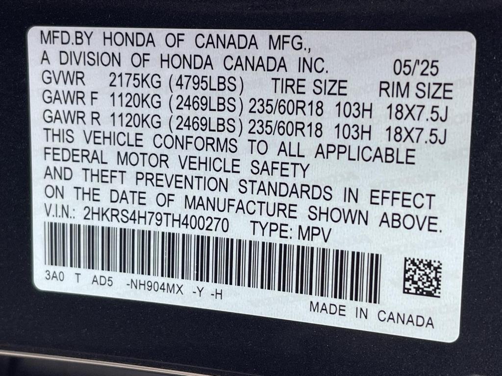 new 2026 Honda CR-V car, priced at $38,295