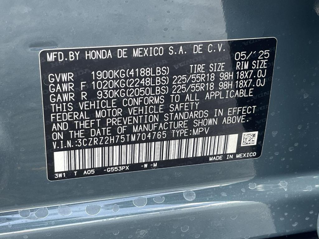 new 2026 Honda HR-V car, priced at $33,400