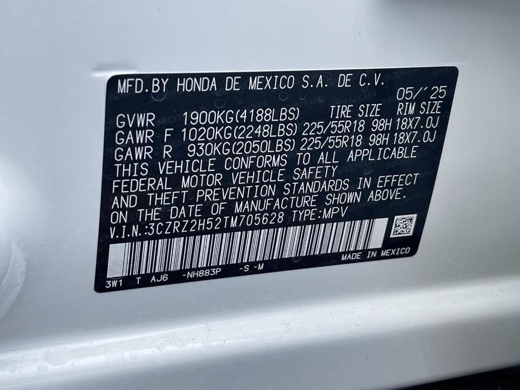 new 2026 Honda HR-V car, priced at $31,350