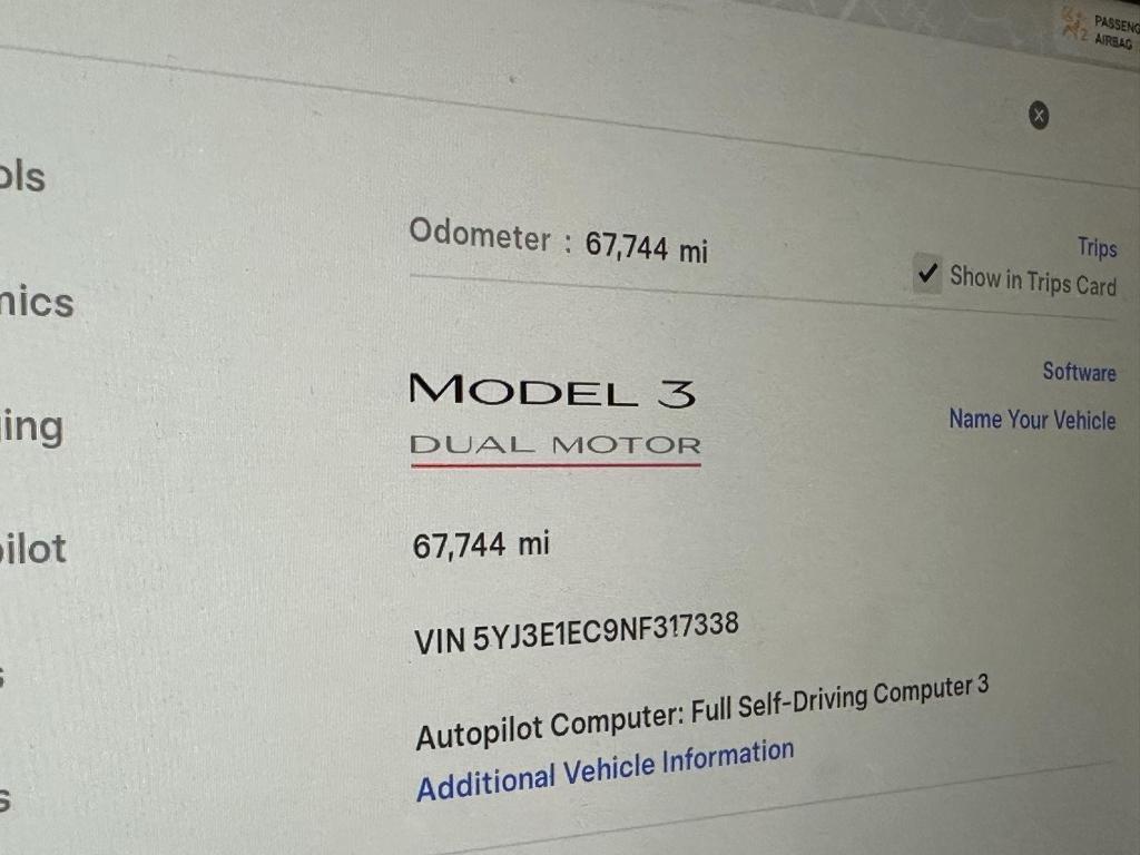used 2022 Tesla Model 3 car, priced at $26,995