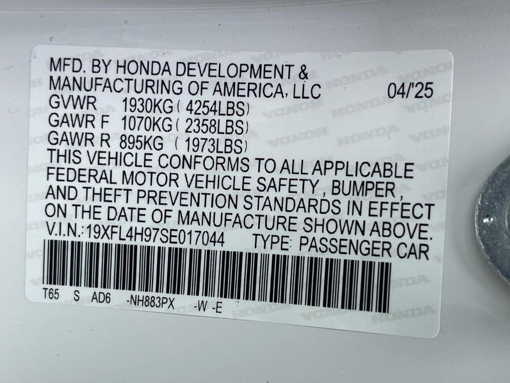 new 2025 Honda Civic Hybrid car, priced at $34,755