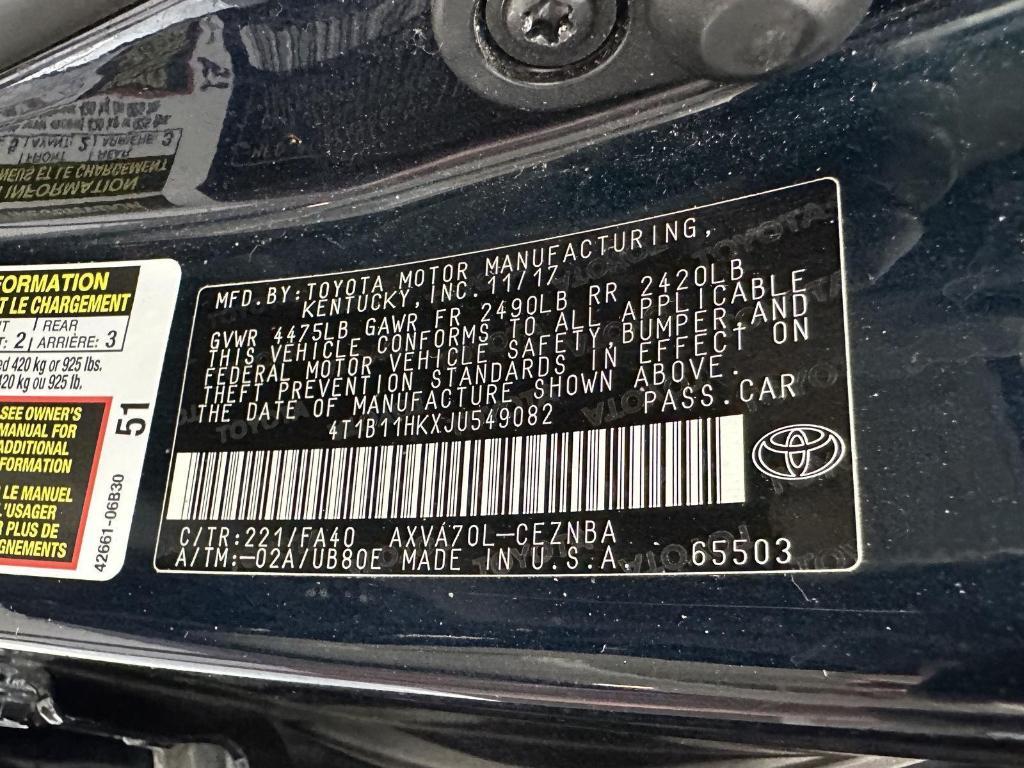 used 2018 Toyota Camry car, priced at $16,695