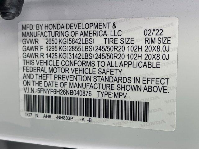 used 2022 Honda Pilot car