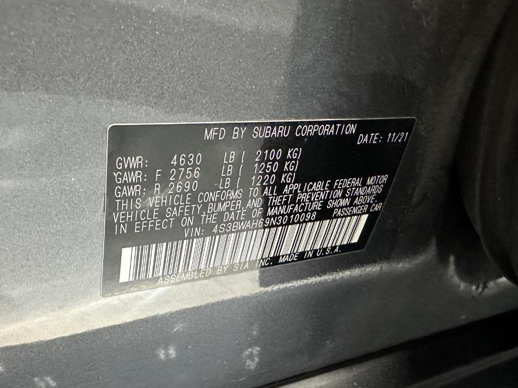 used 2022 Subaru Legacy car, priced at $23,995