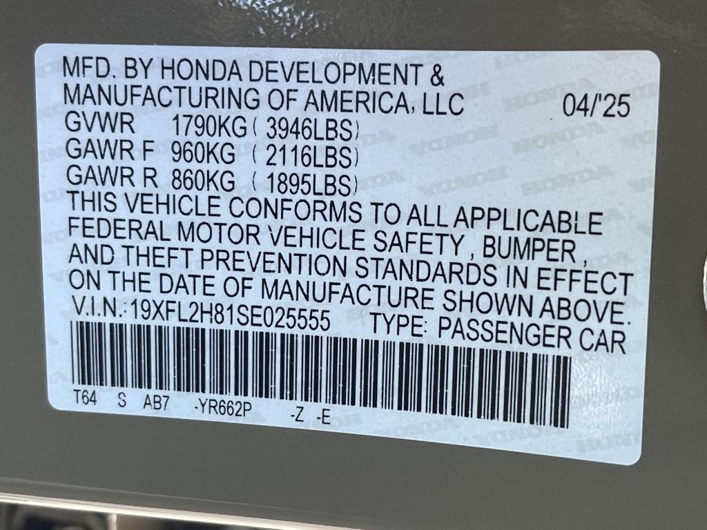 new 2025 Honda Civic car, priced at $29,055