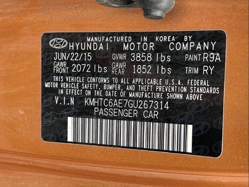 used 2016 Hyundai Veloster car, priced at $10,495