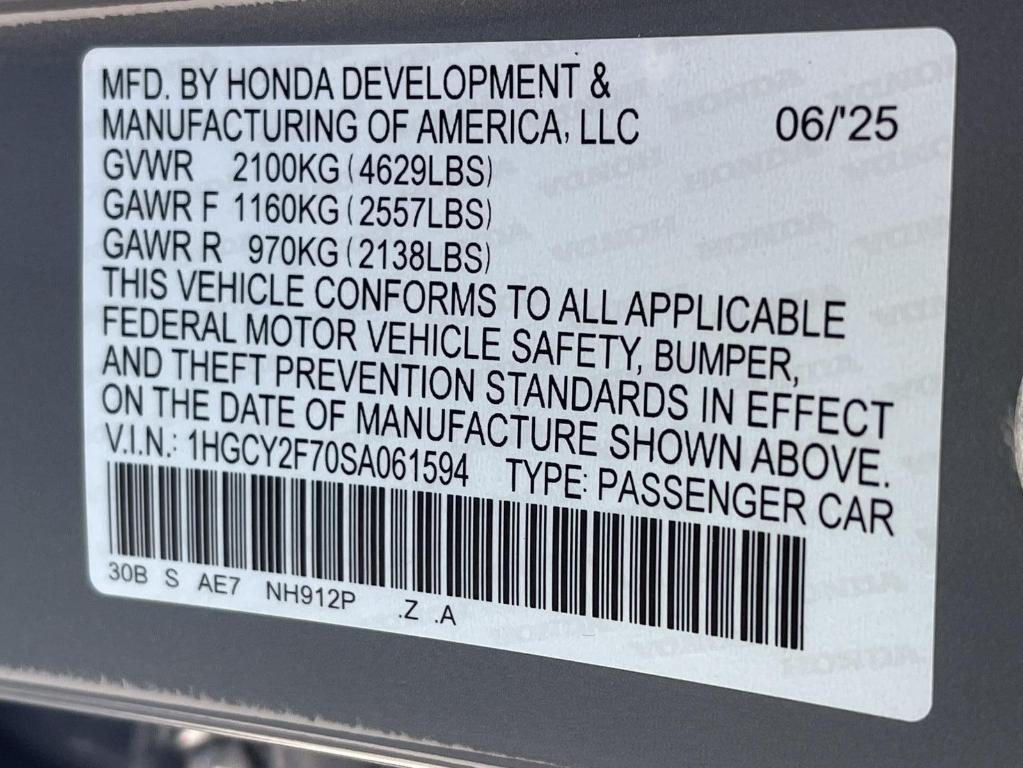 new 2025 Honda Accord Hybrid car, priced at $36,980