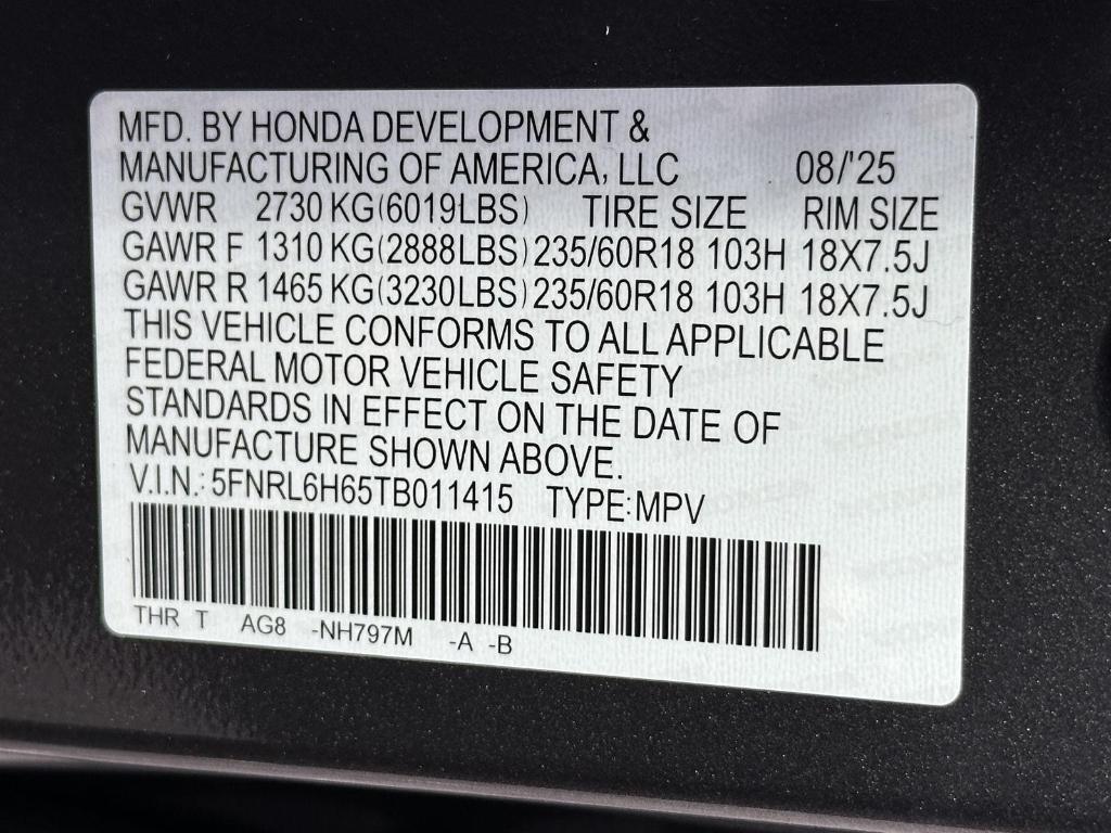 new 2026 Honda Odyssey car, priced at $44,290