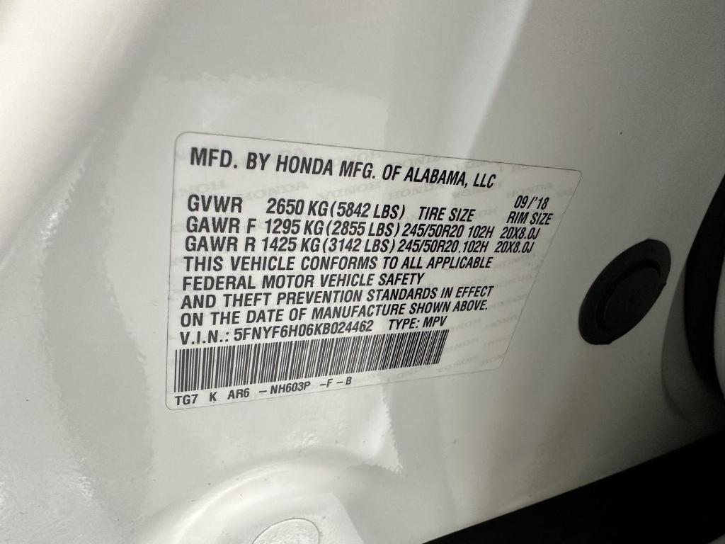 used 2019 Honda Pilot car, priced at $24,995