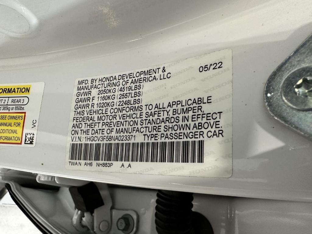 used 2022 Honda Accord Hybrid car, priced at $26,995