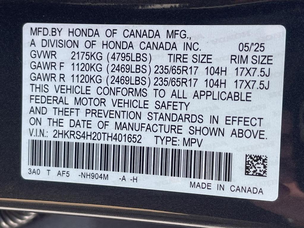 new 2026 Honda CR-V car, priced at $33,815