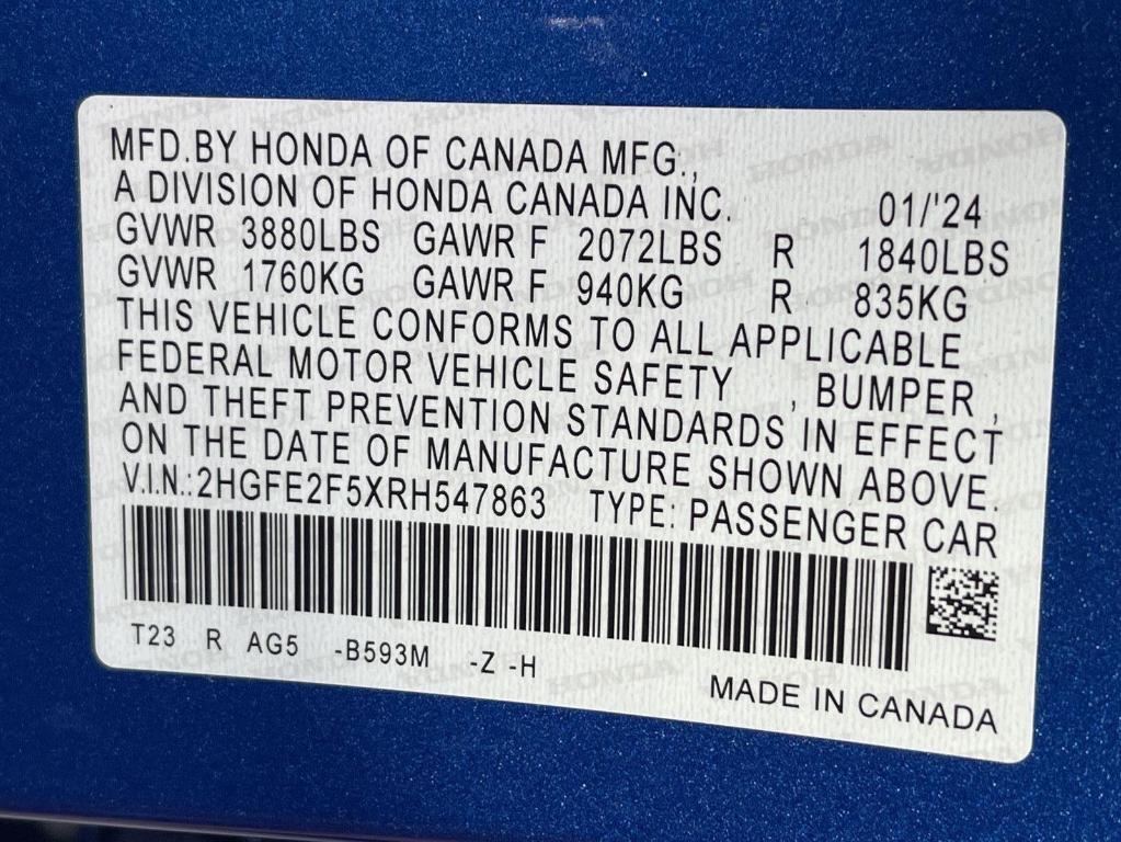 used 2024 Honda Civic car