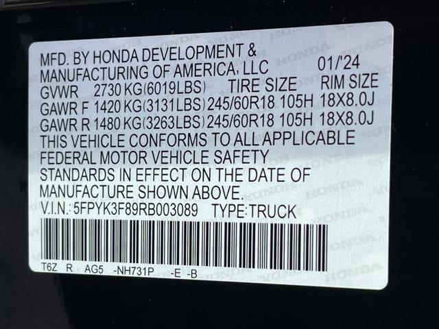 new 2024 Honda Ridgeline car, priced at $49,945